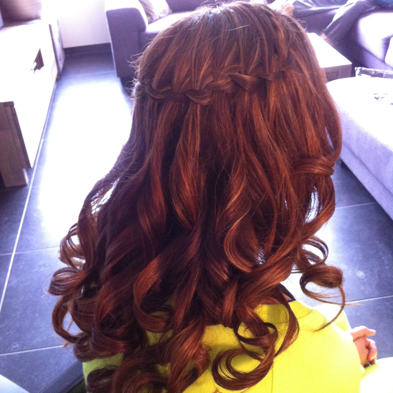 Mijn kapsel helemaal klaar voor een leuk feestje